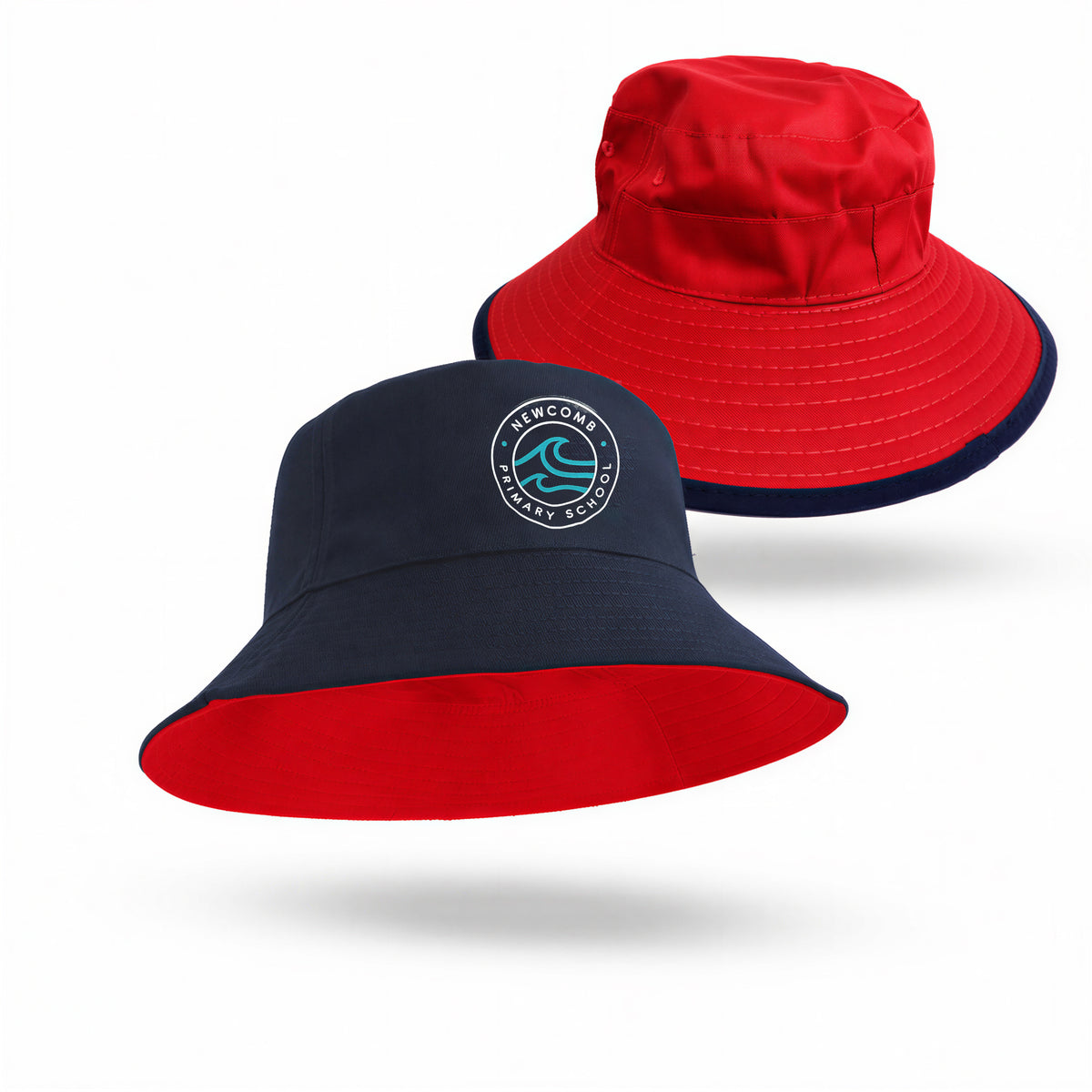 Bucket Hat Reversible Navy/Red Newcomb PS