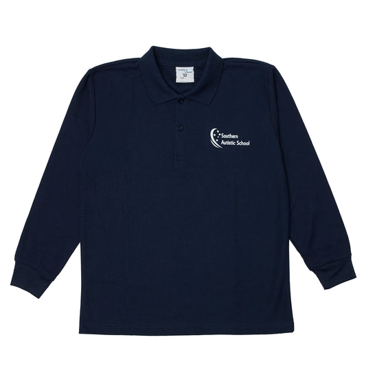 Southern Autistic School Long Sleeve Polo - Navy  (Seniors)