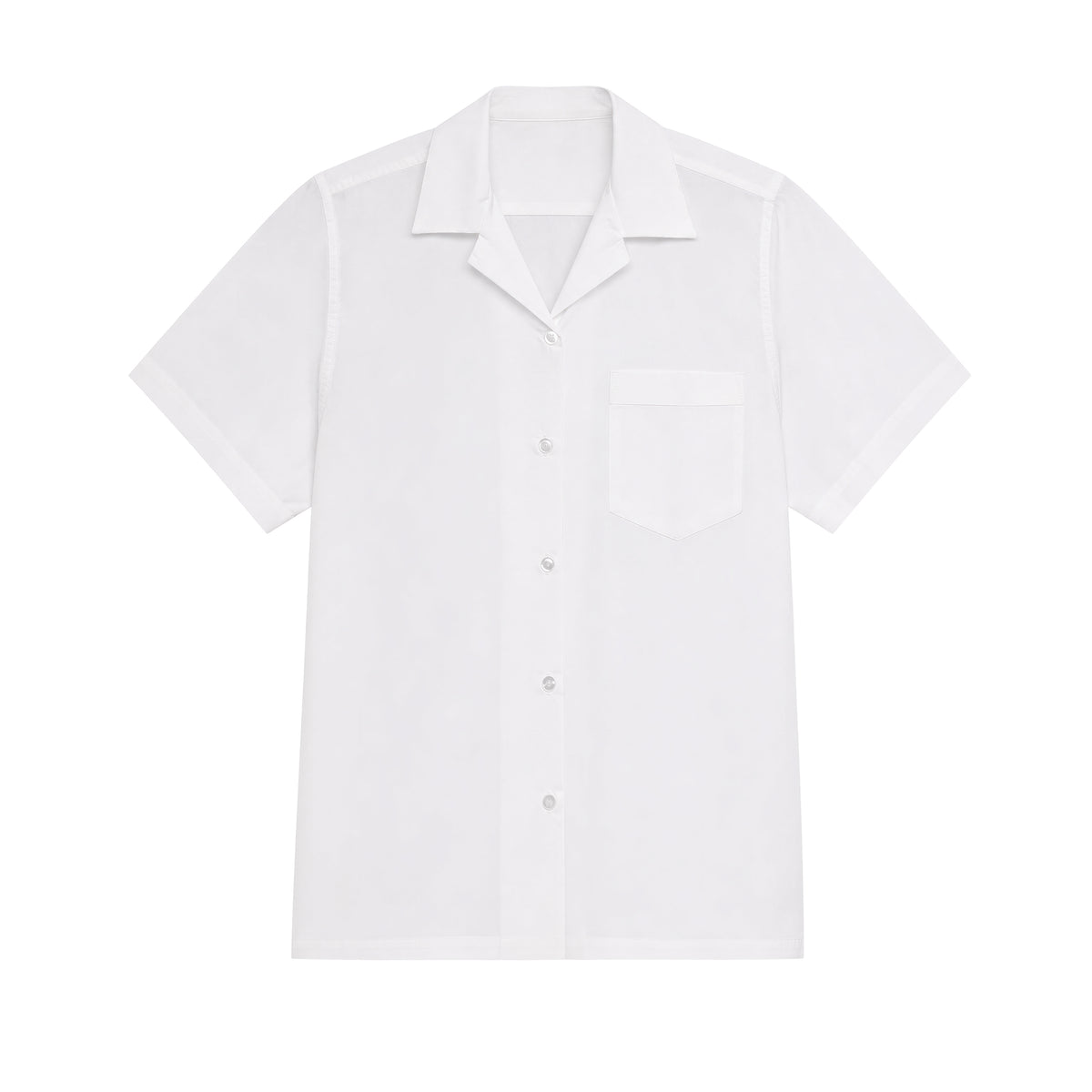 Short Sleeve Girls Blouse - White
