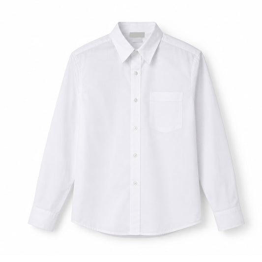 Long Sleeve Girls Blouse - White