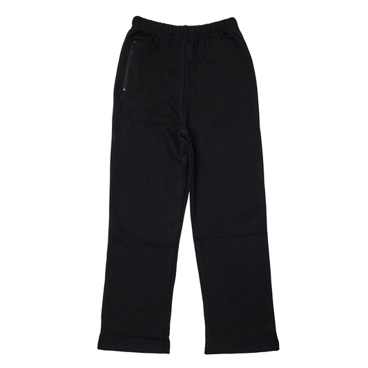 Straight Leg Track Pants - Black